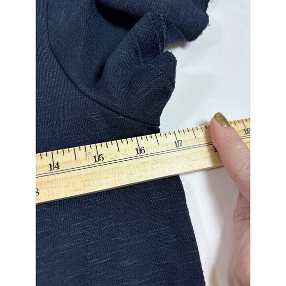 Paige Brielle Tee Shirt Dress Navy Blue XS Drawstring Waist Flutter Sleeve - Picture 10 of 16